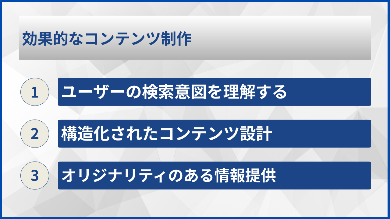 効果的なコンテンツ制作