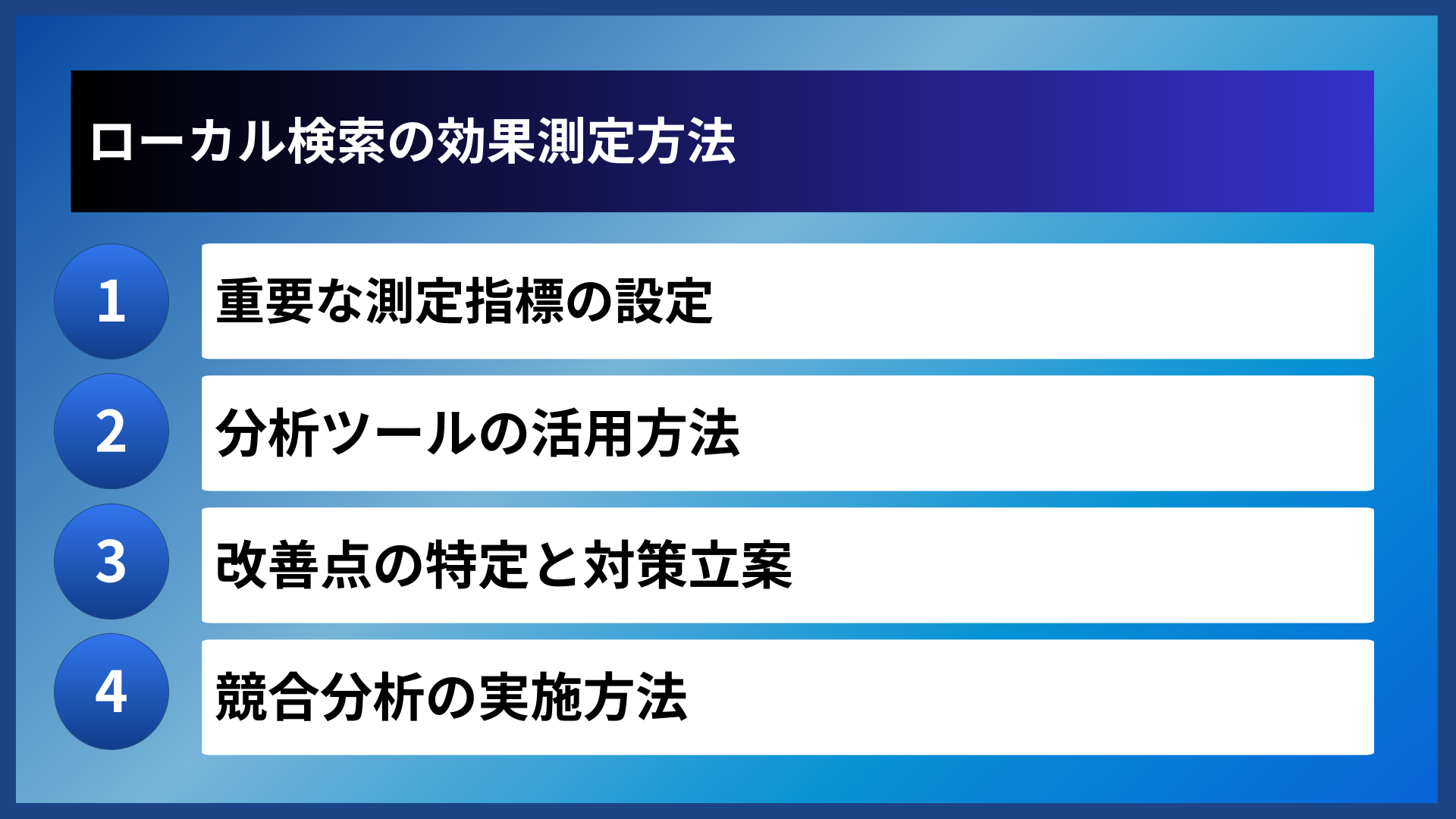 ローカル検索の効果測定方法