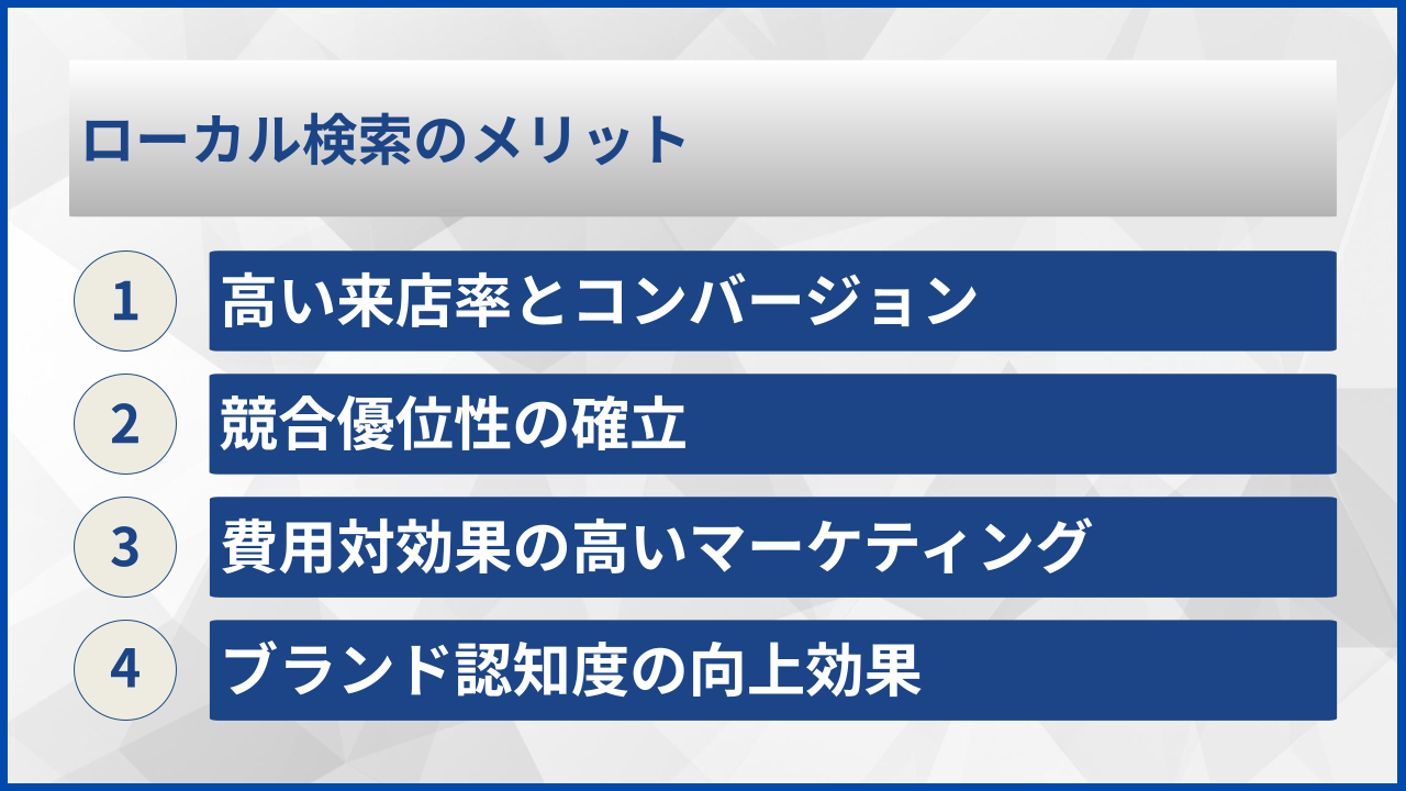 ローカル検索のメリット
