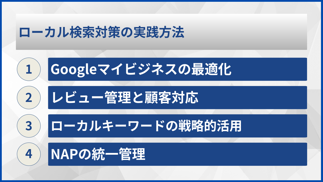 ローカル検索対策の実践方法
