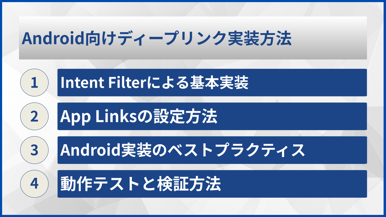 Android向けディープリンク実装方法