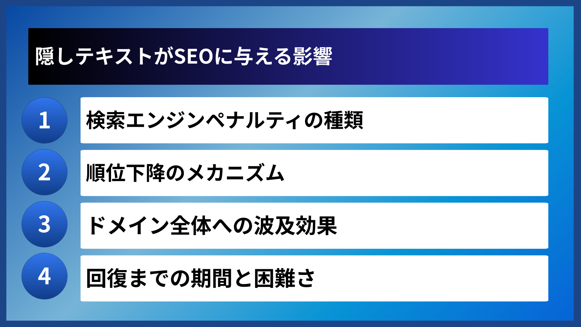 隠しテキストがSEOに与える影響