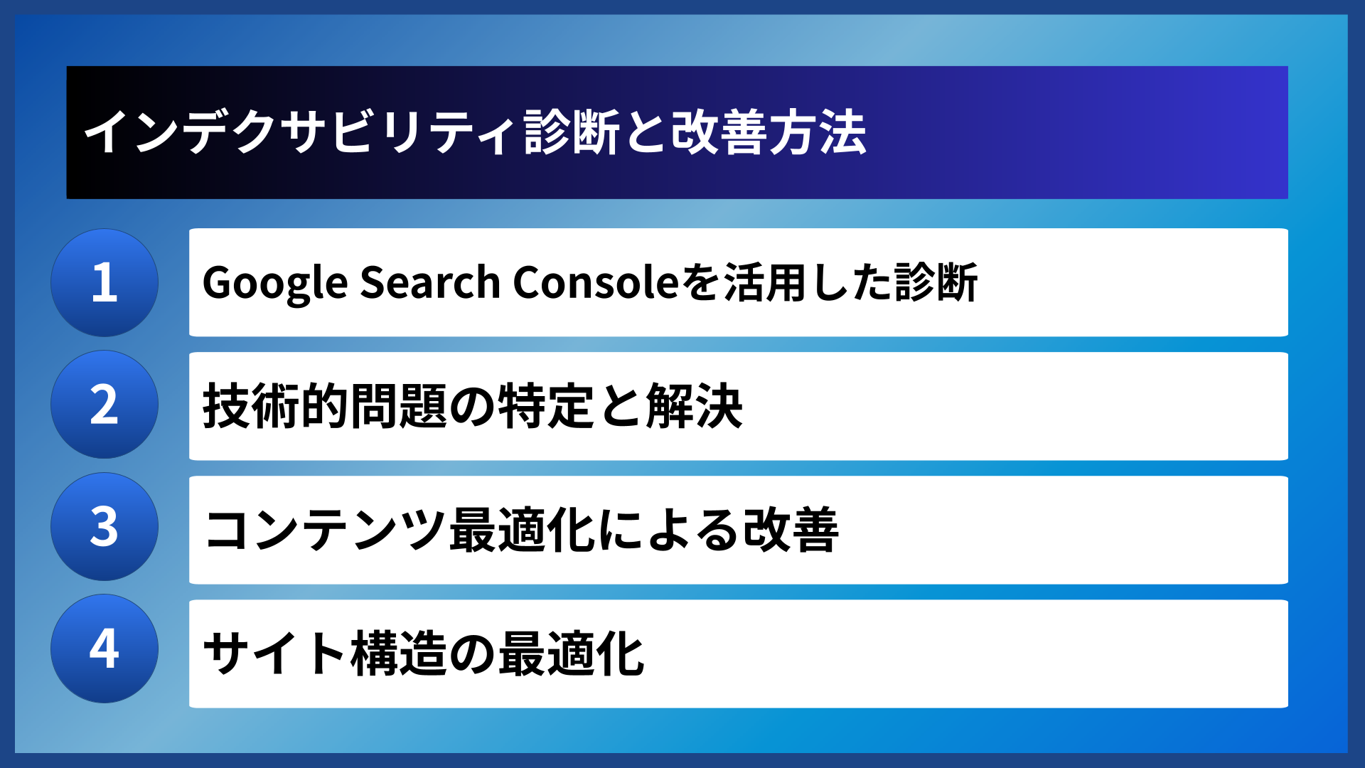 インデクサビリティ診断と改善方法