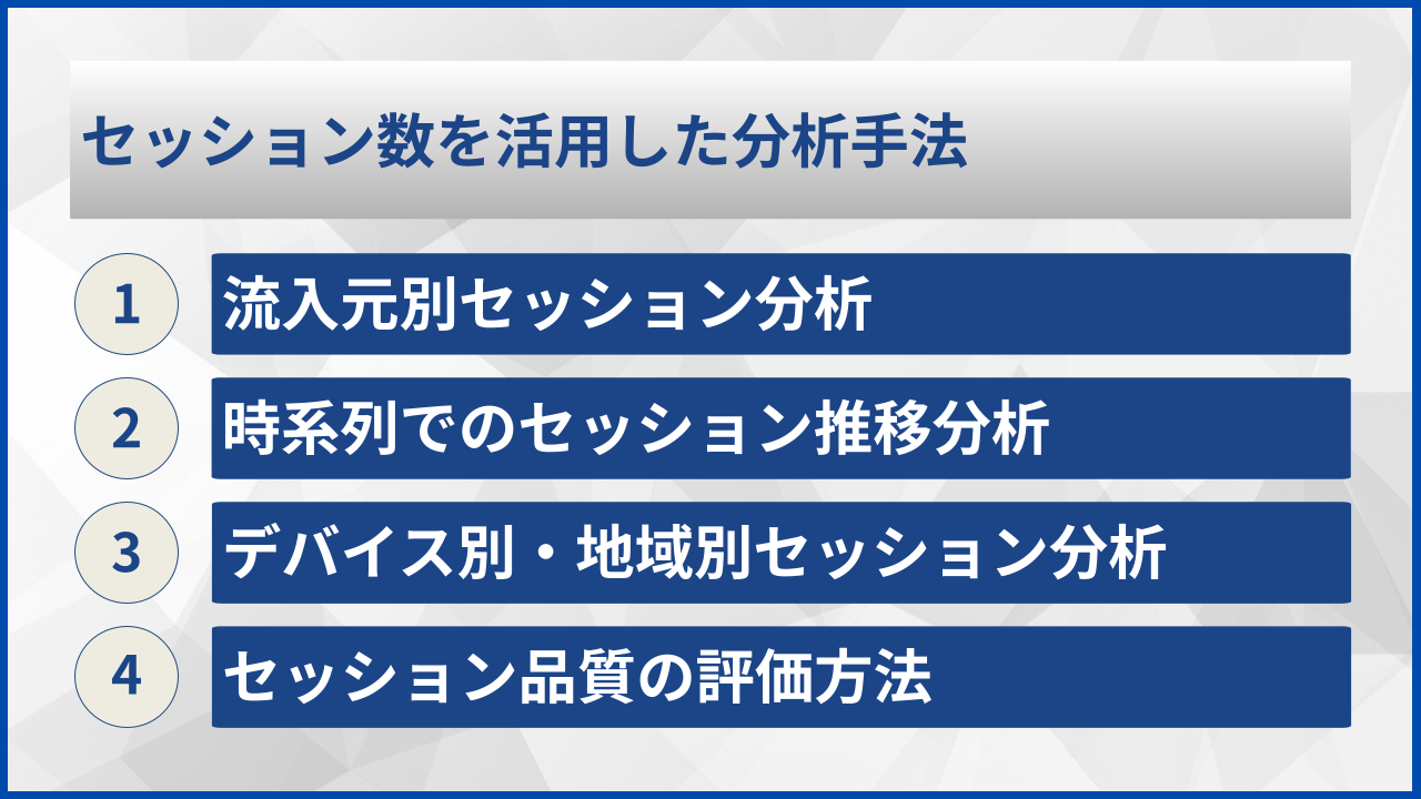 セッション数を活用した分析手法