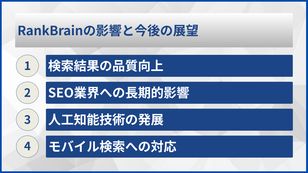 RankBrainの影響と今後の展望