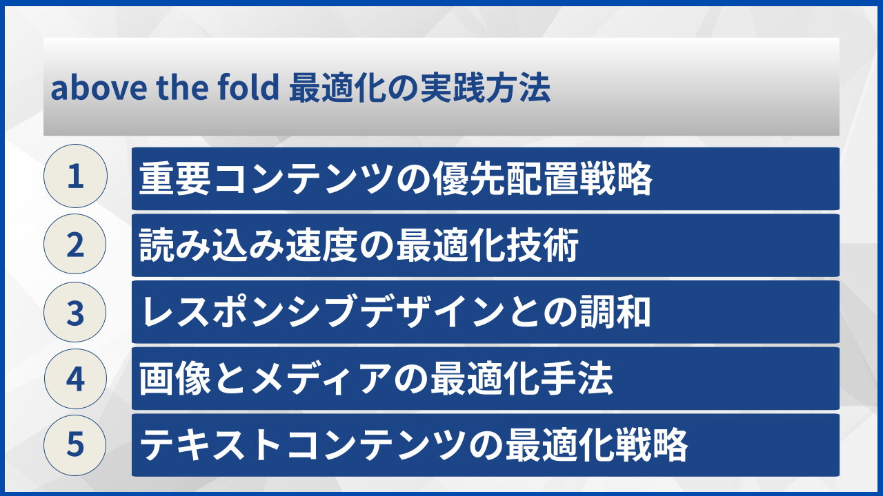 above the fold 最適化の実践方法