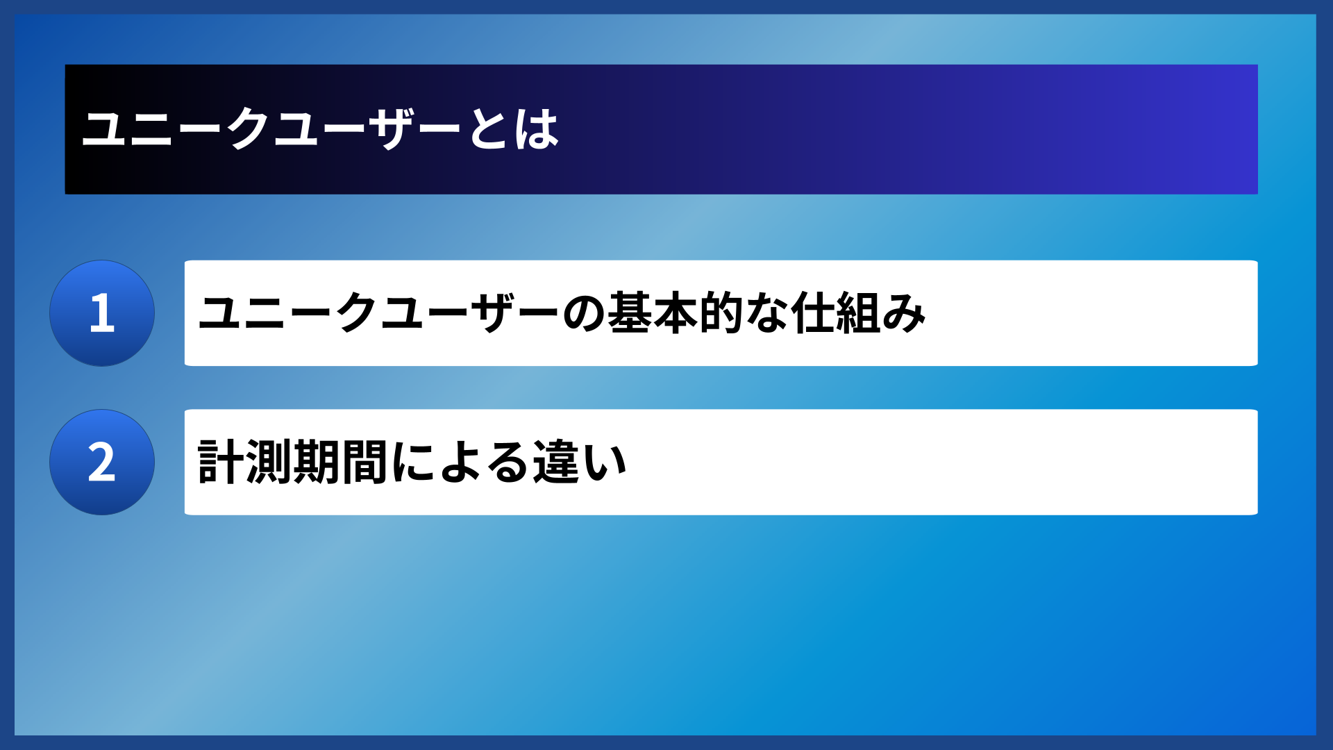 ユニークユーザーとは