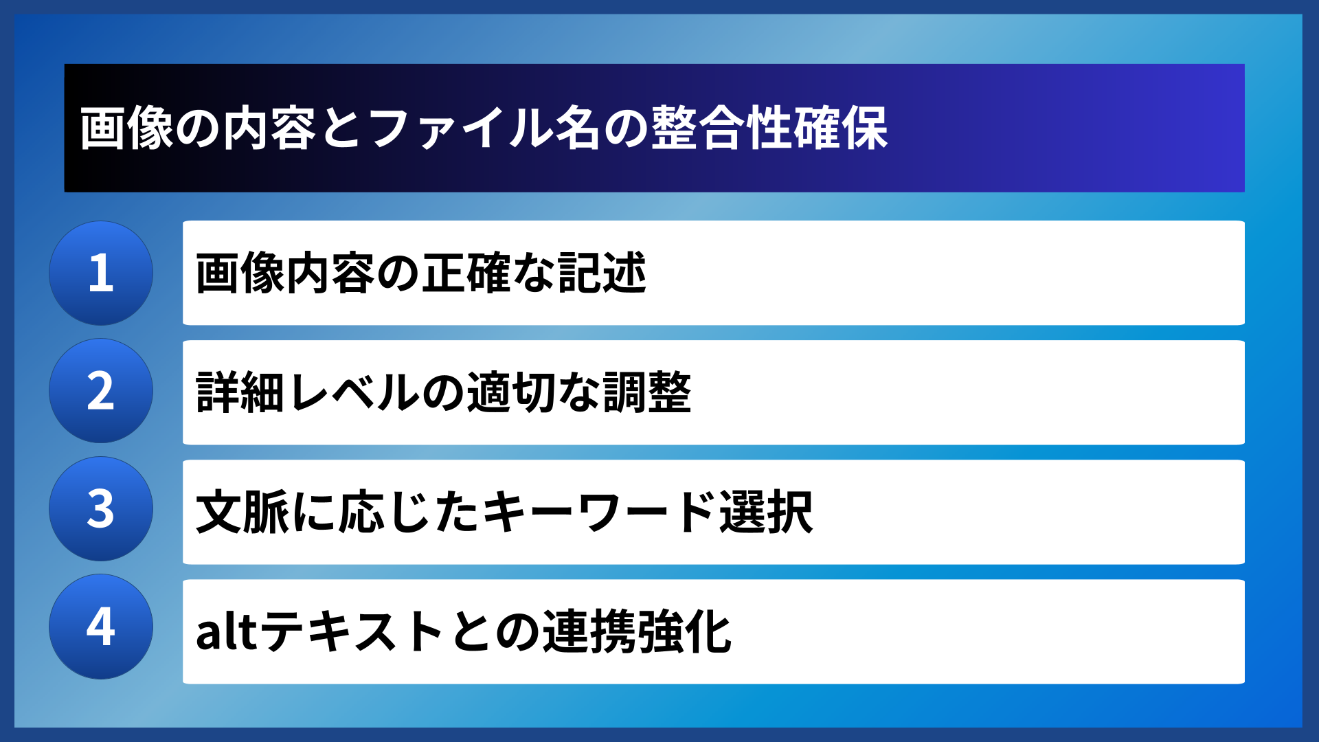 画像の内容とファイル名の整合性確保