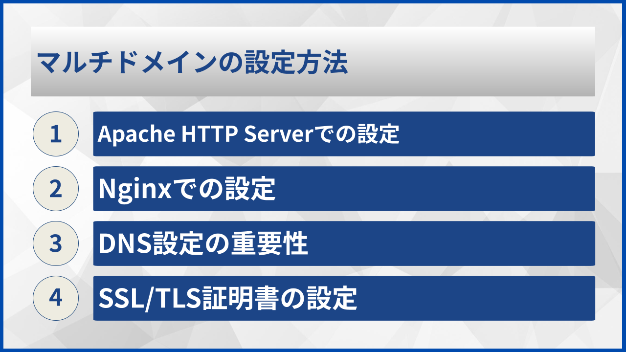 マルチドメインの設定方法