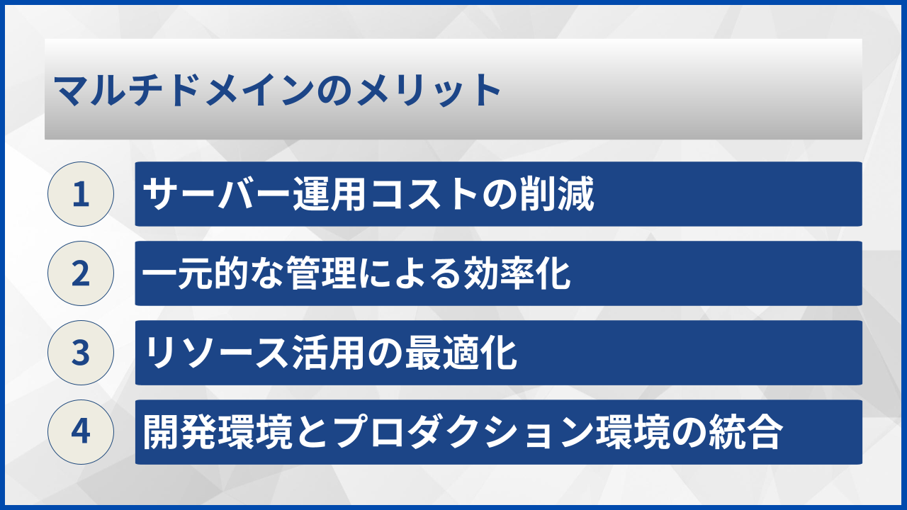 マルチドメインのメリット