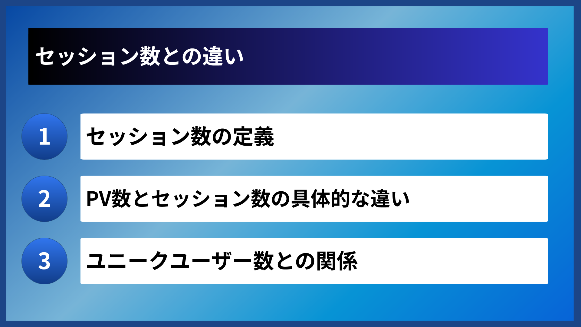 セッション数との違い