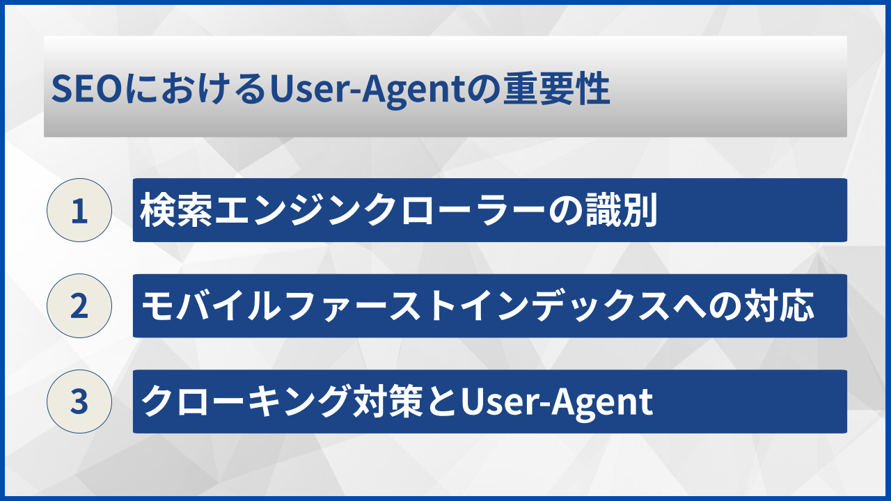 SEOにおけるUser-Agentの重要性