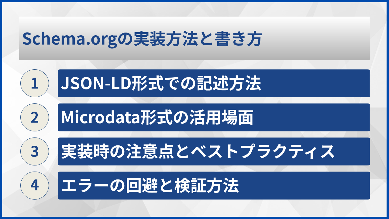 Schema.orgの実装方法と書き方
