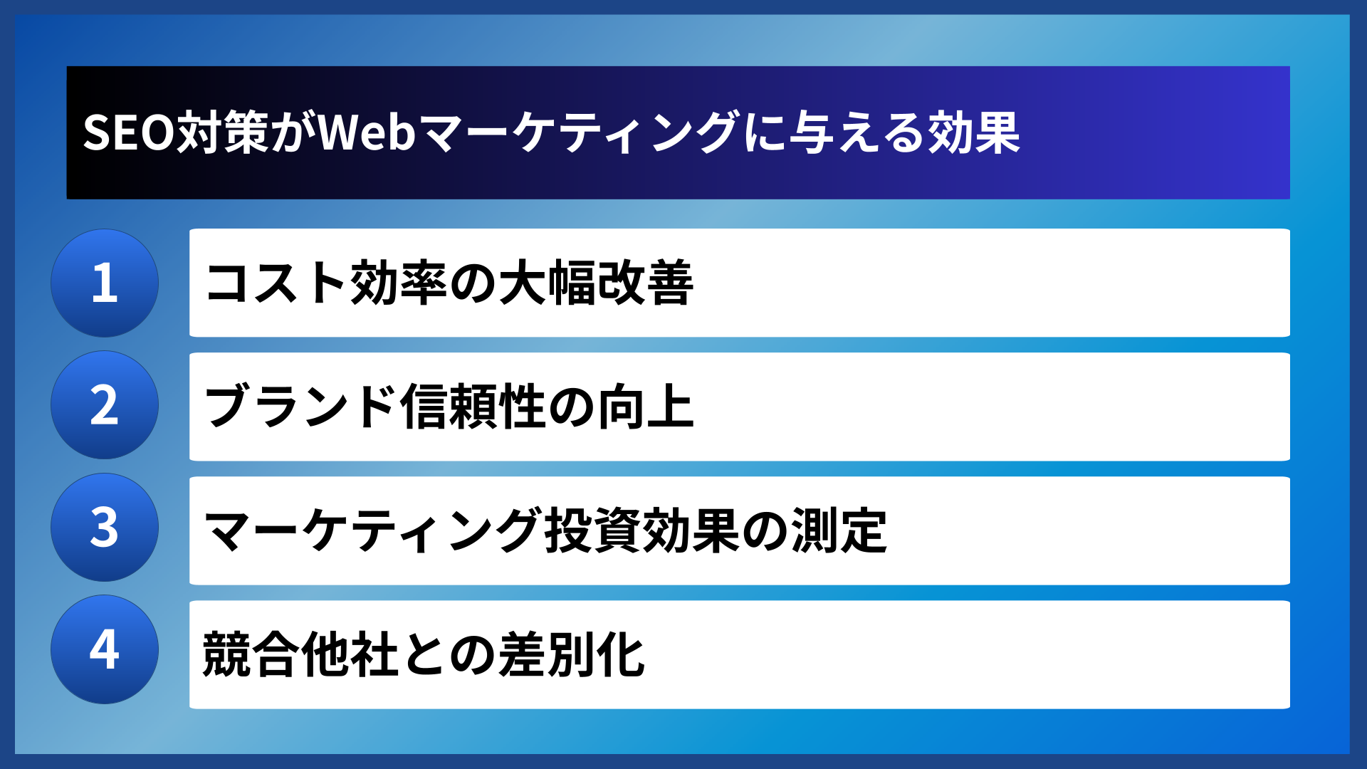 SEO対策がWebマーケティングに与える効果