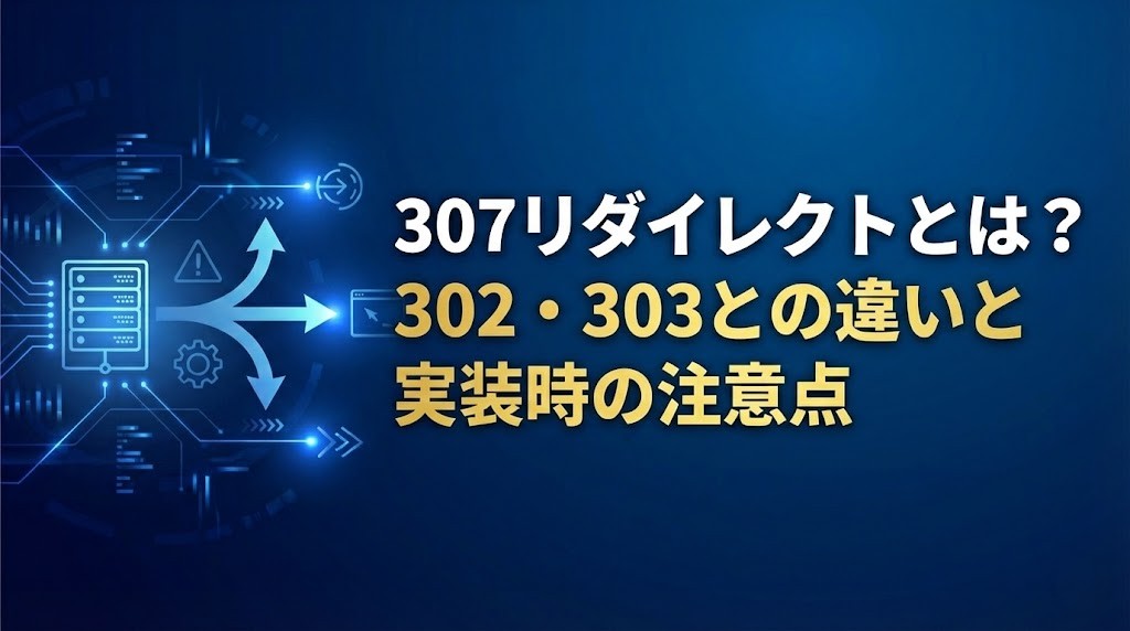 307 Temporary Redirectとは？302・303との違いと実装時の注意点を解説