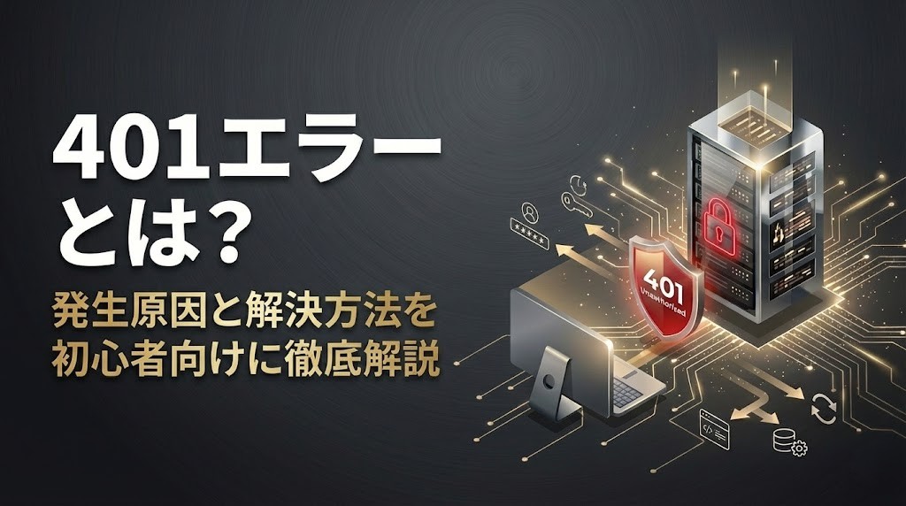 401エラー（Unauthorized）とは？発生原因と解決方法を初心者向けに徹底解説
