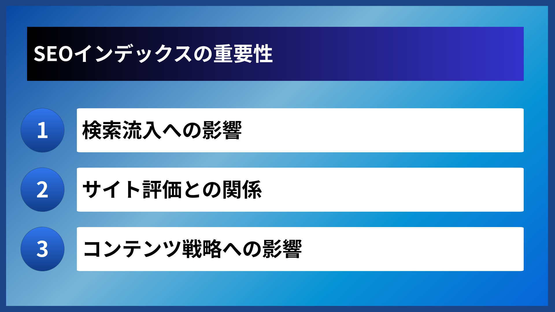 SEOインデックスの重要性