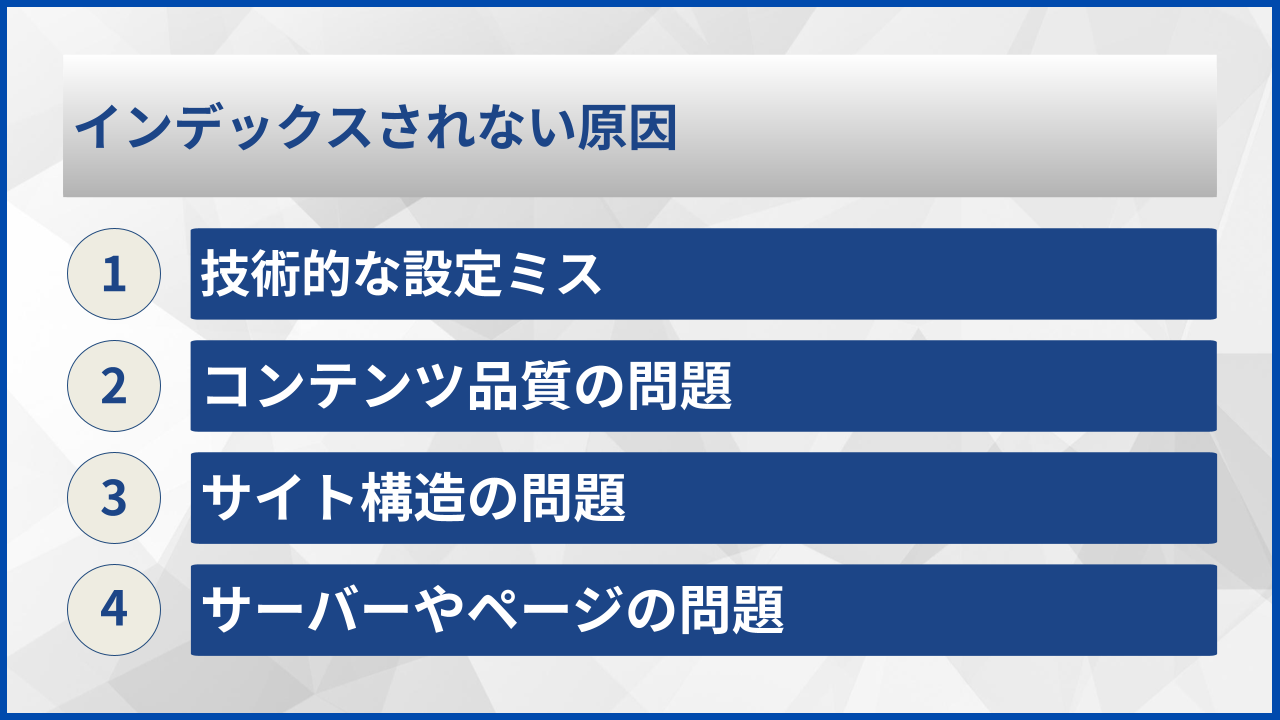 インデックスされない原因