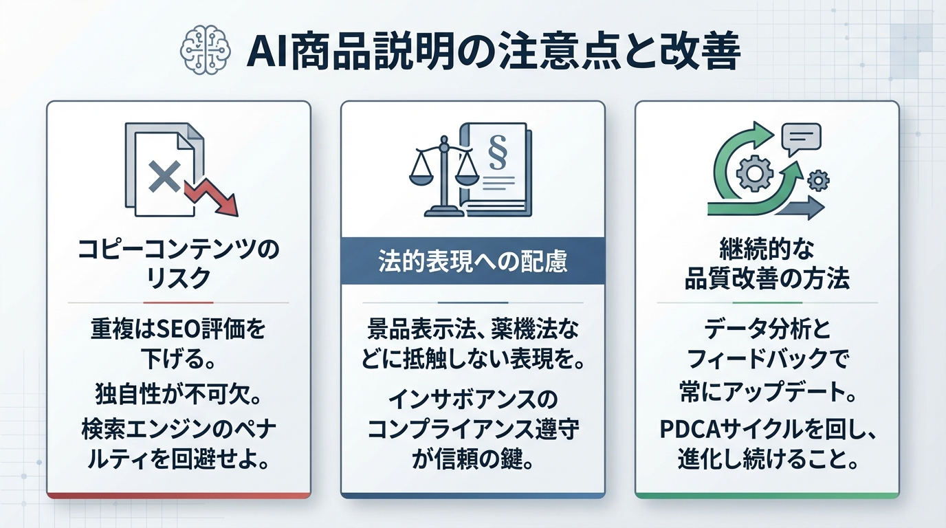 AI商品説明の注意点と改善