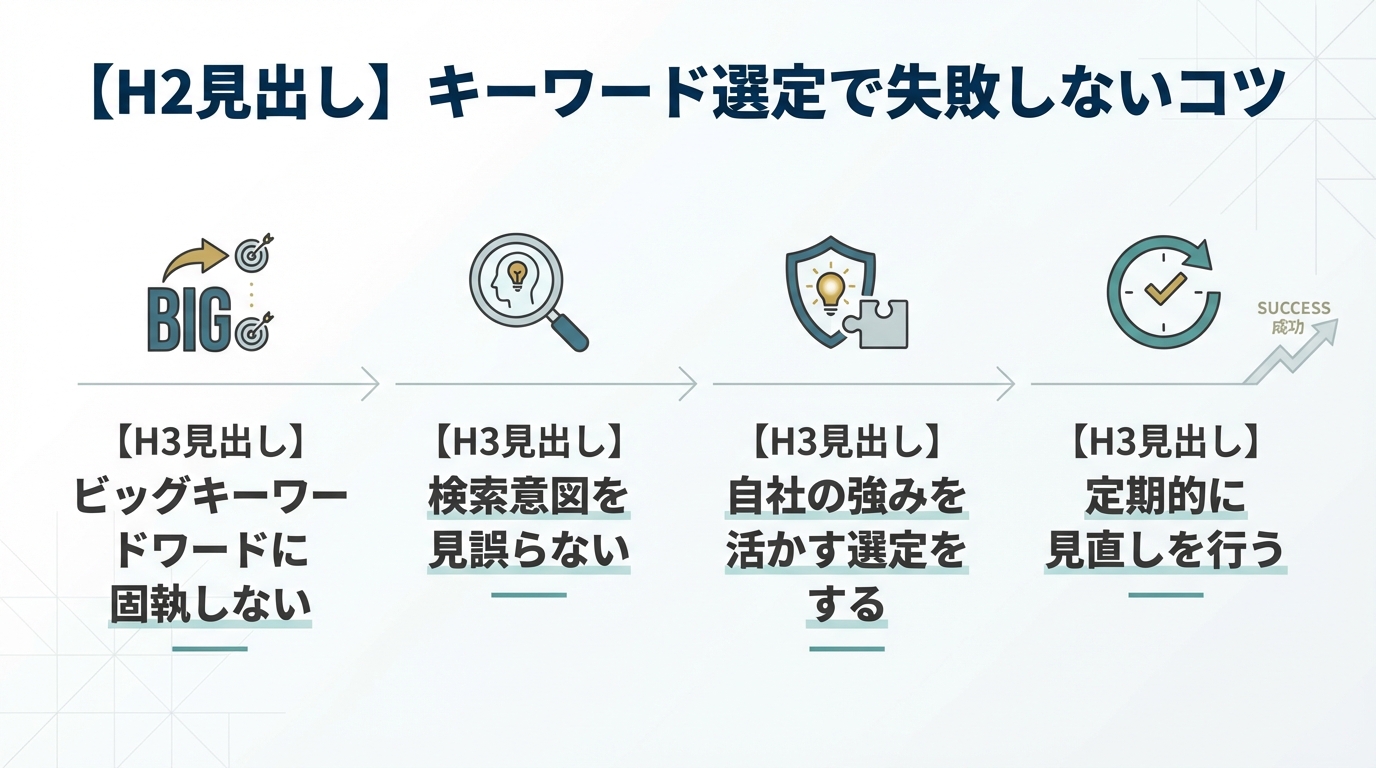 キーワード選定で失敗しないコツ