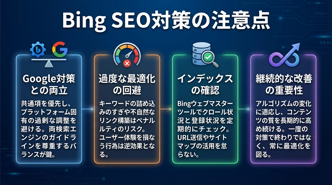 Bing SEO対策の注意点