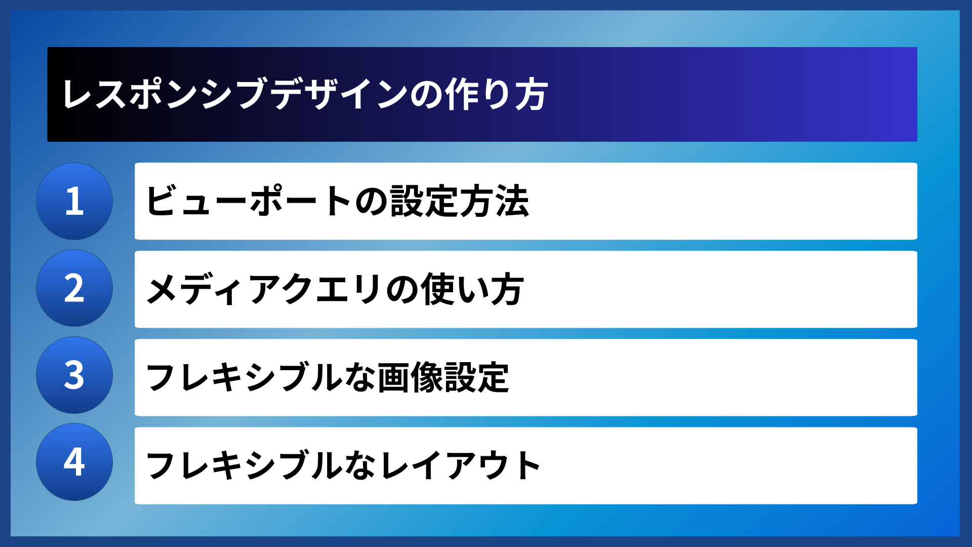 レスポンシブデザインの作り方