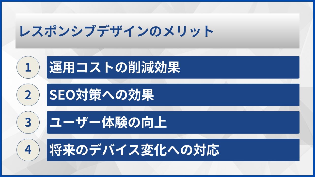 レスポンシブデザインのメリット