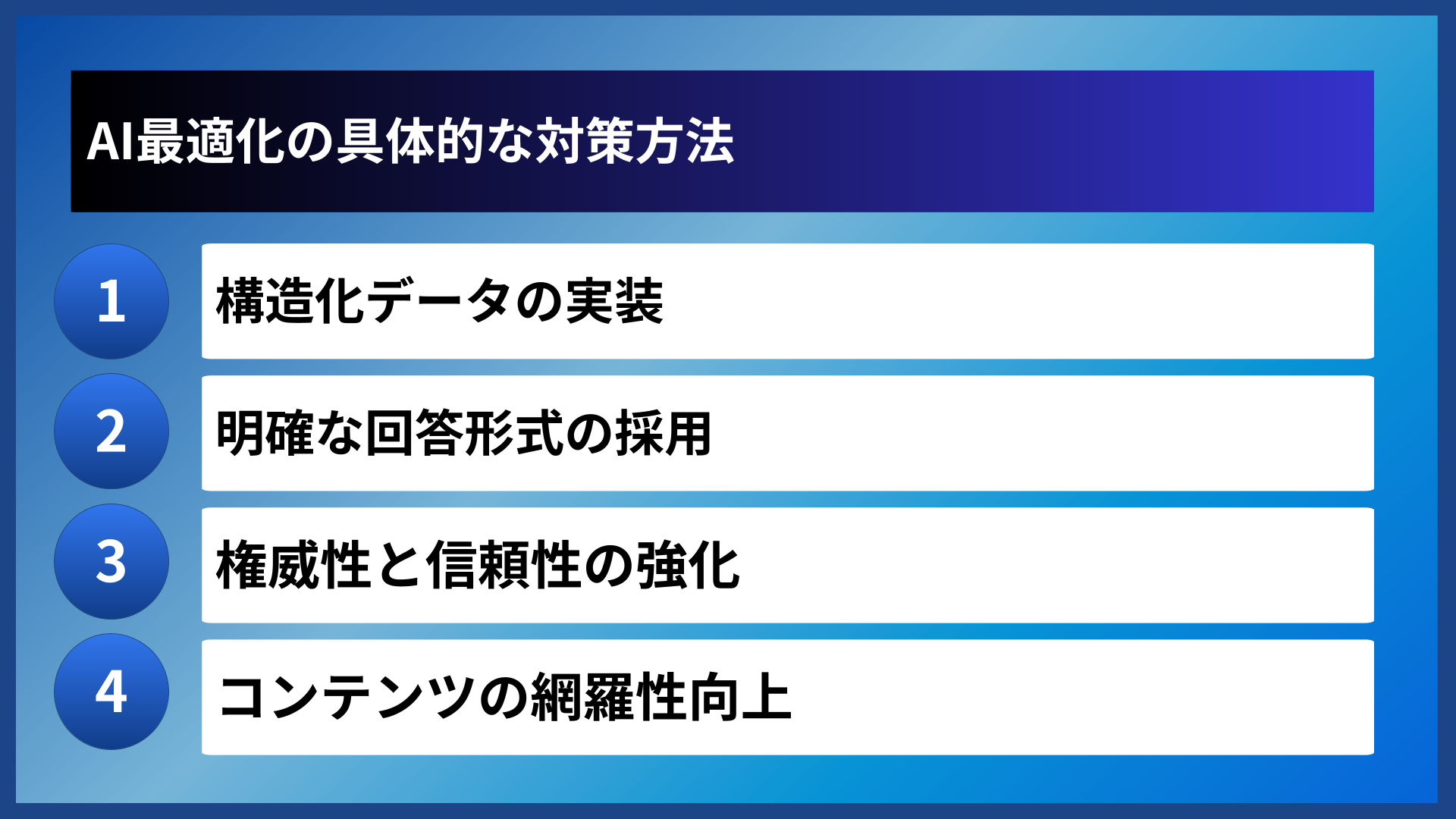 AI最適化の具体的な対策方法