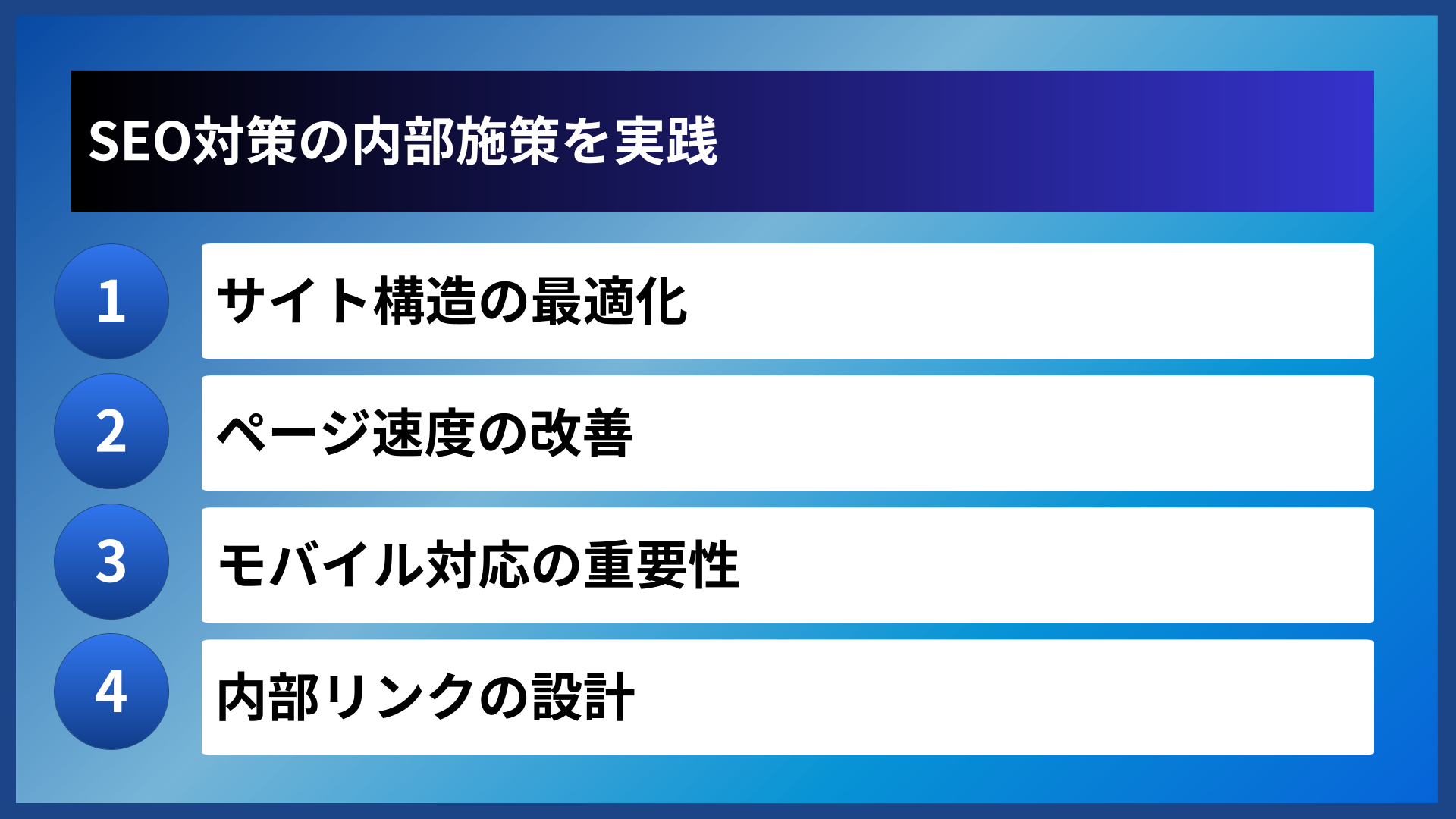 SEO対策の内部施策を実践