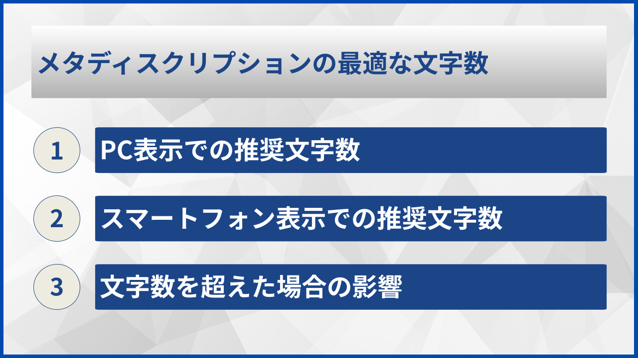 メタディスクリプションの最適な文字数