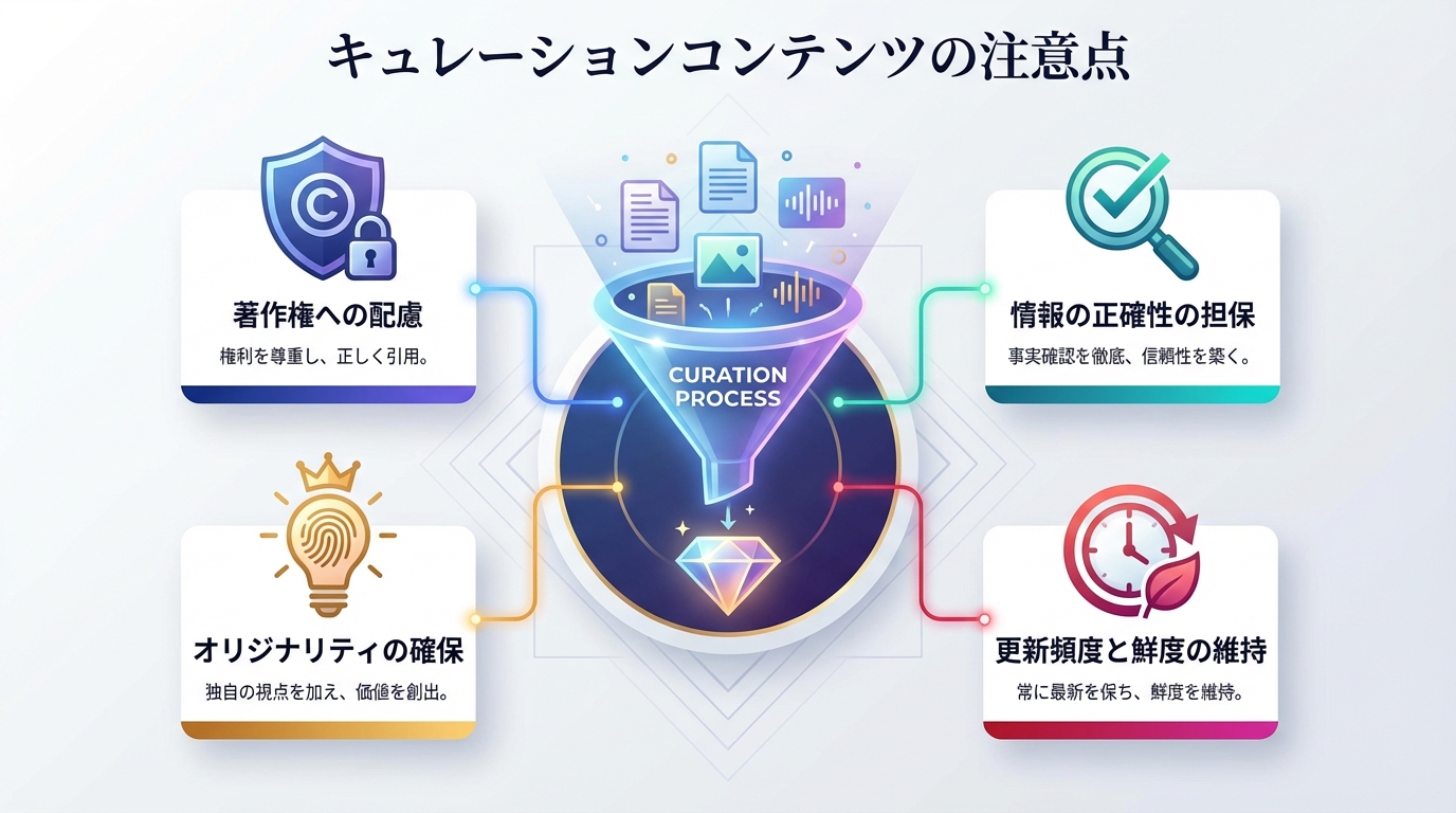 キュレーションコンテンツの注意点