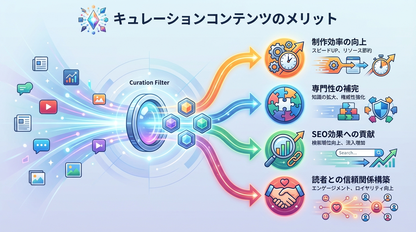 キュレーションコンテンツのメリット