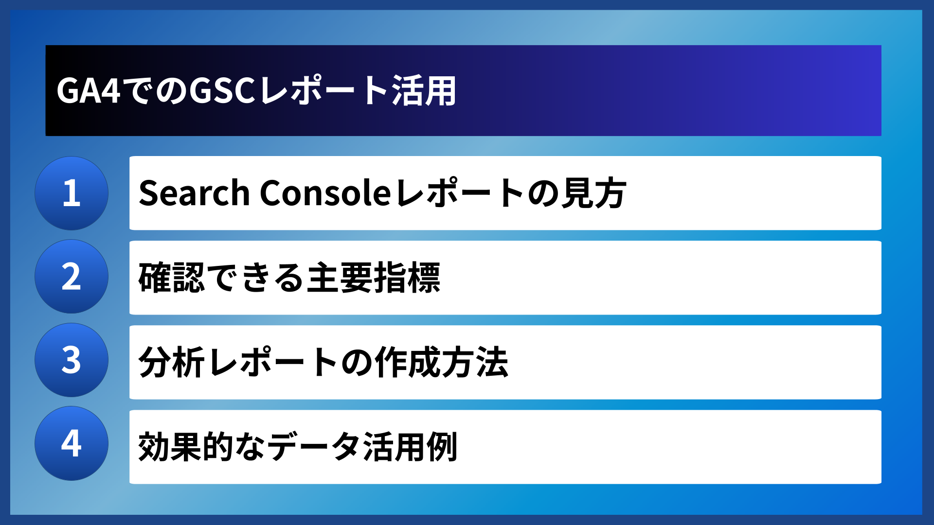 GA4でのGSCレポート活用
