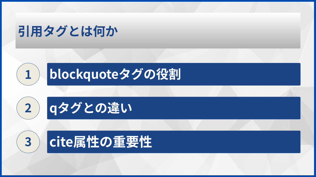 引用タグとは何か
