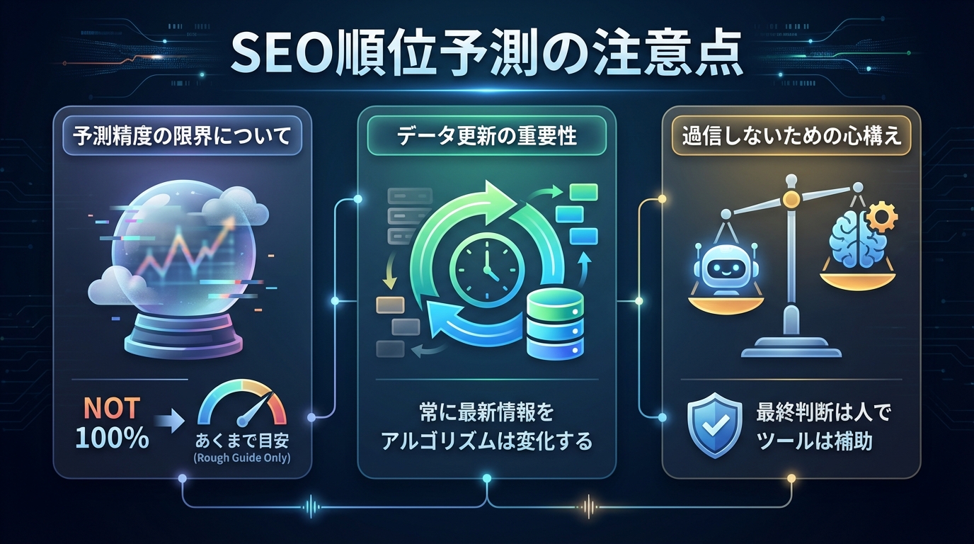 SEO順位予測の注意点