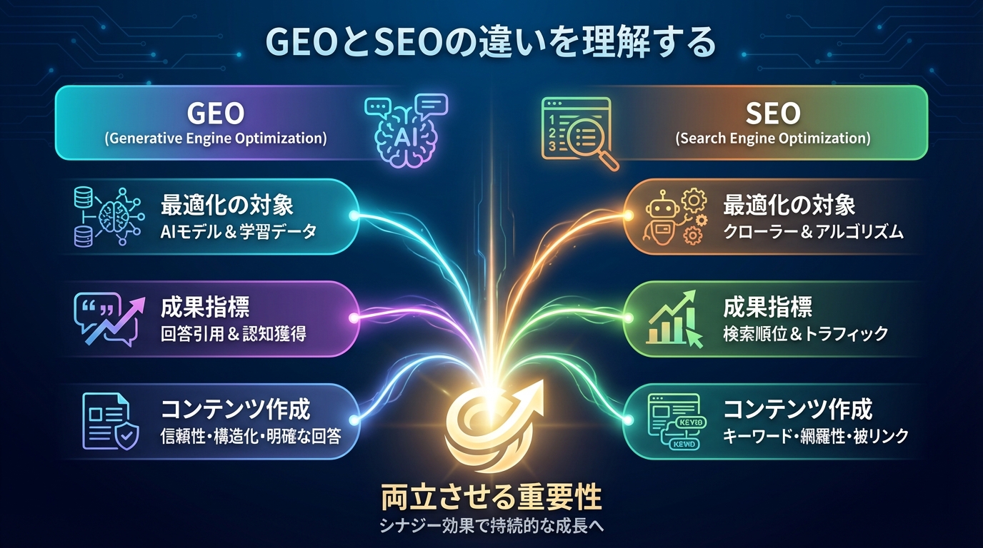 GEOとSEOの違いを理解する