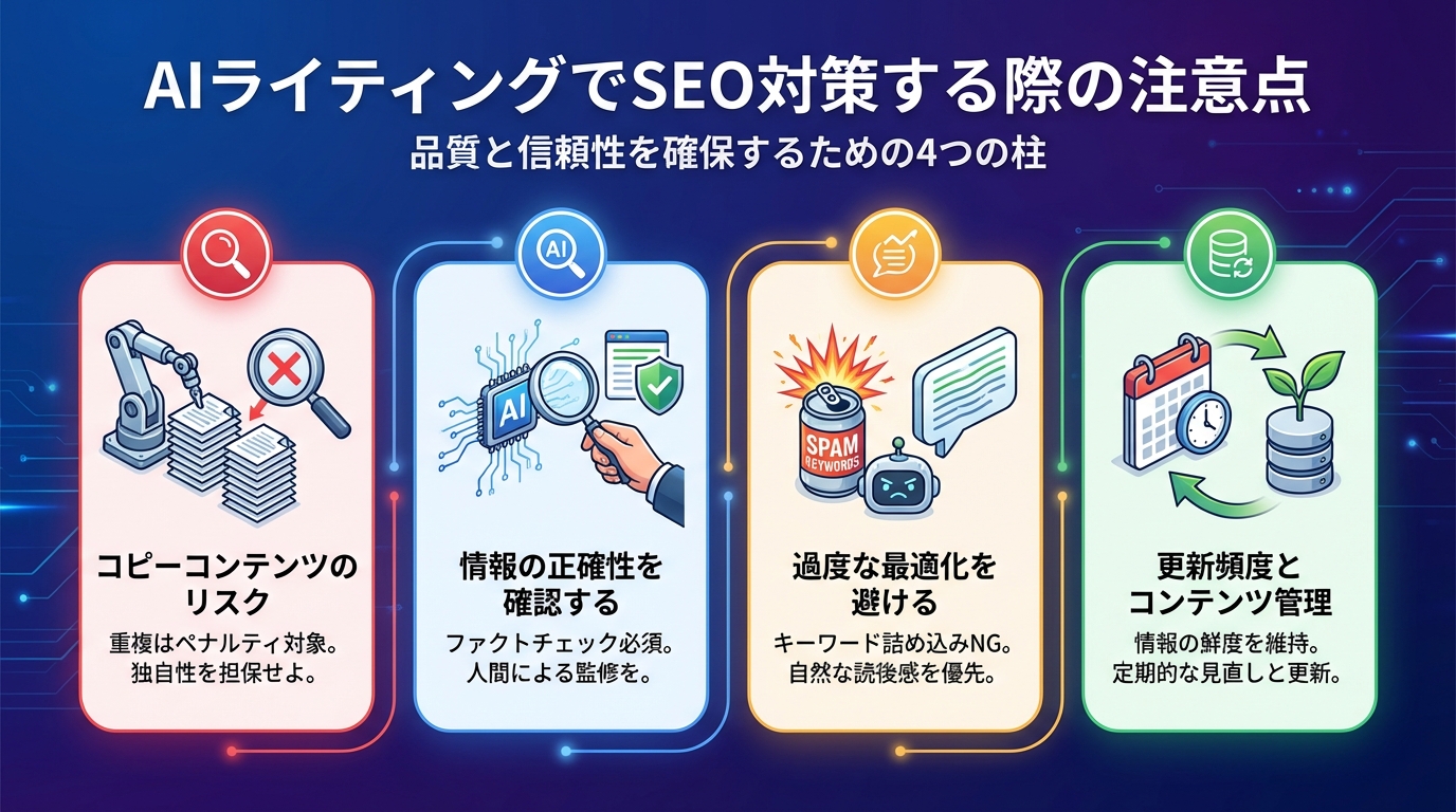 AIライティングでSEO対策する際の注意点