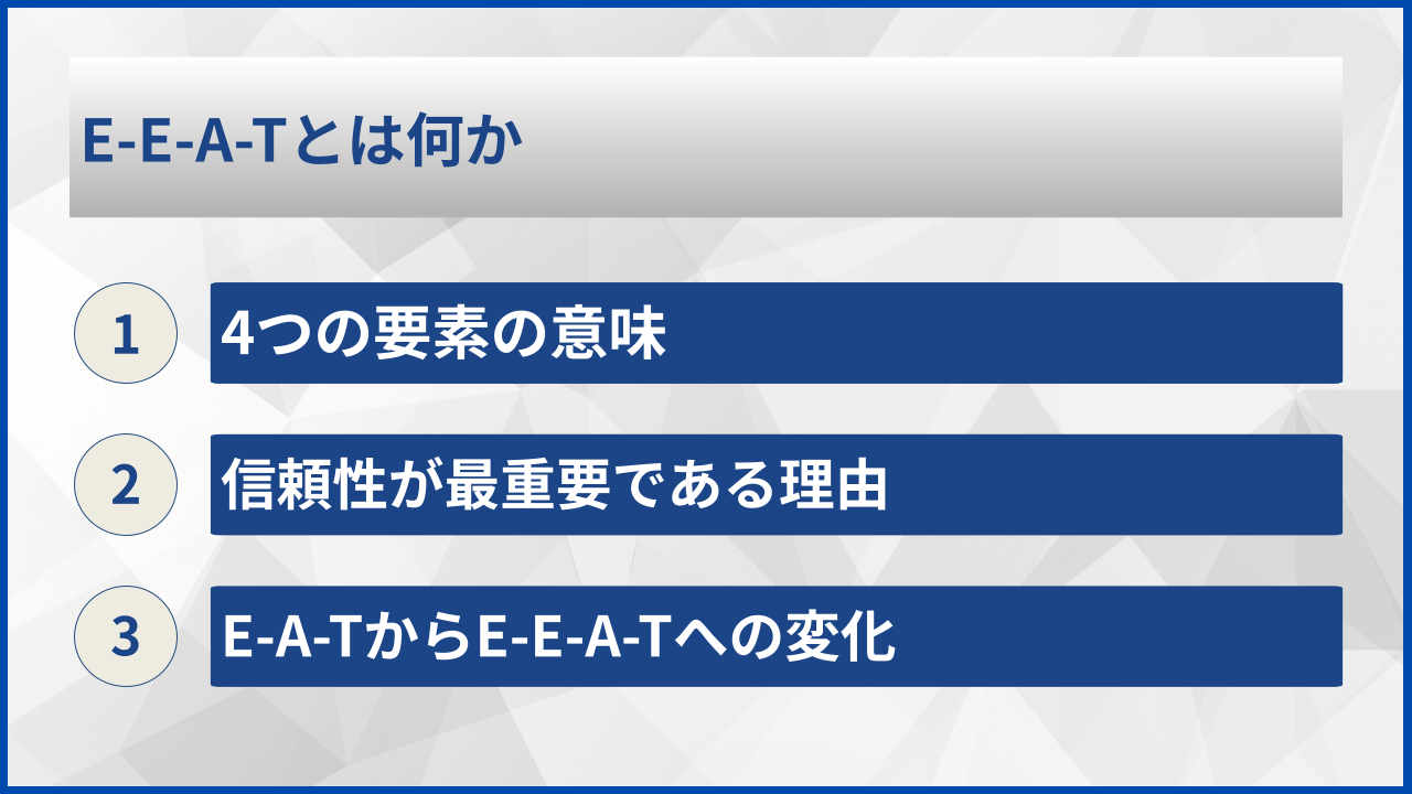 E-E-A-Tとは何か