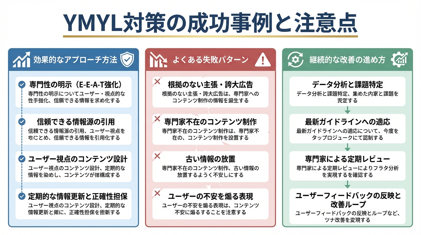 YMYL対策の成功事例と注意点