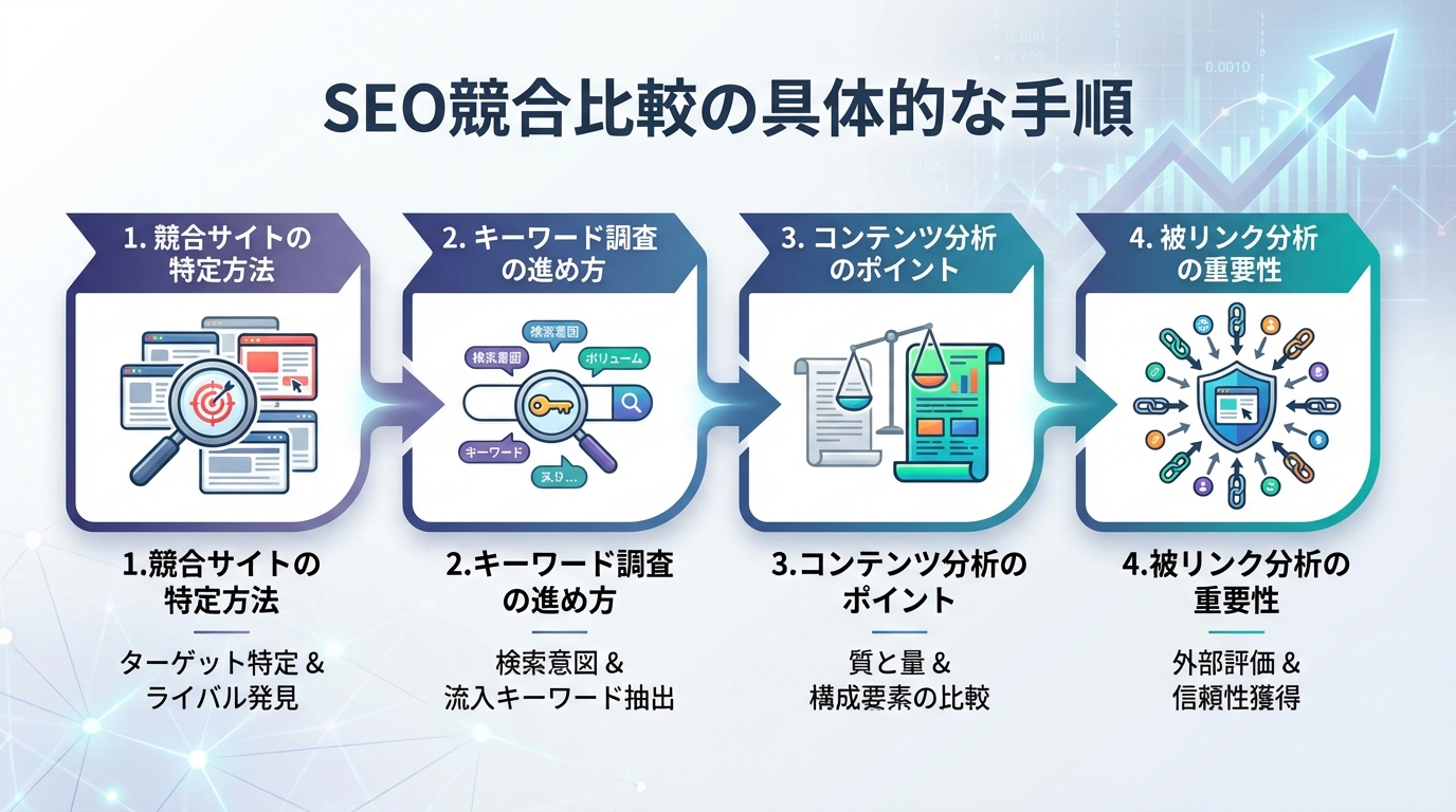 SEO競合比較の具体的な手順
