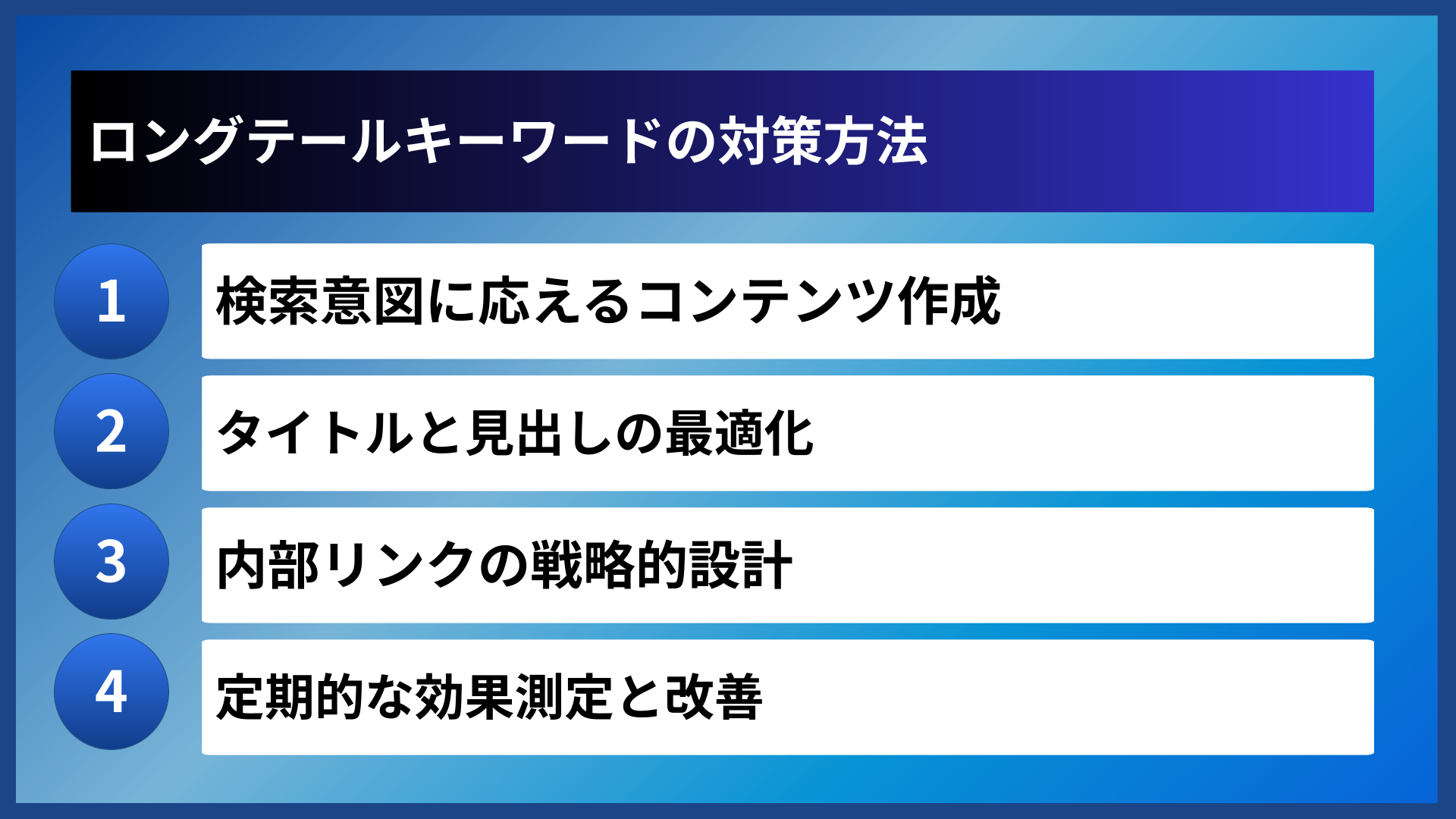 ロングテールキーワードの対策方法
