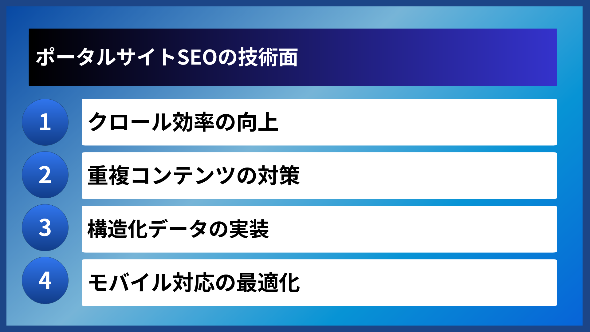 ポータルサイトSEOの技術面