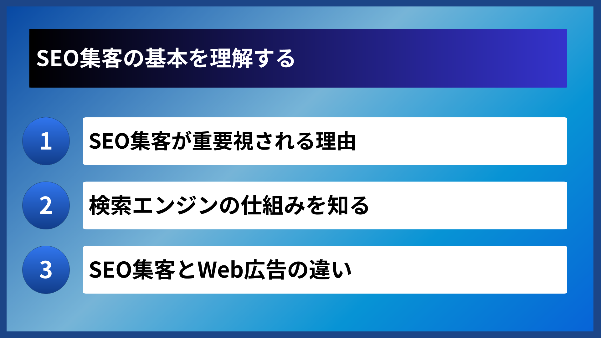 SEO集客の基本を理解する
