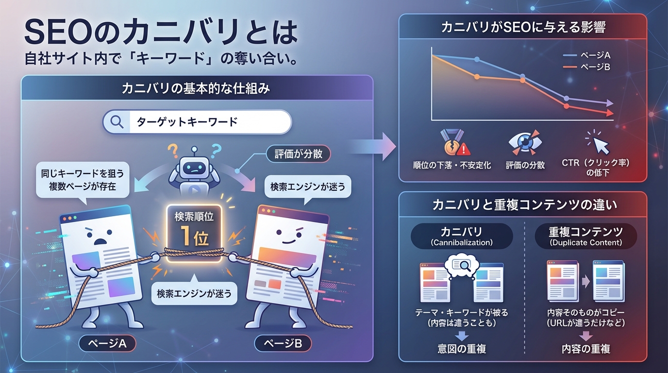 SEOのカニバリとは