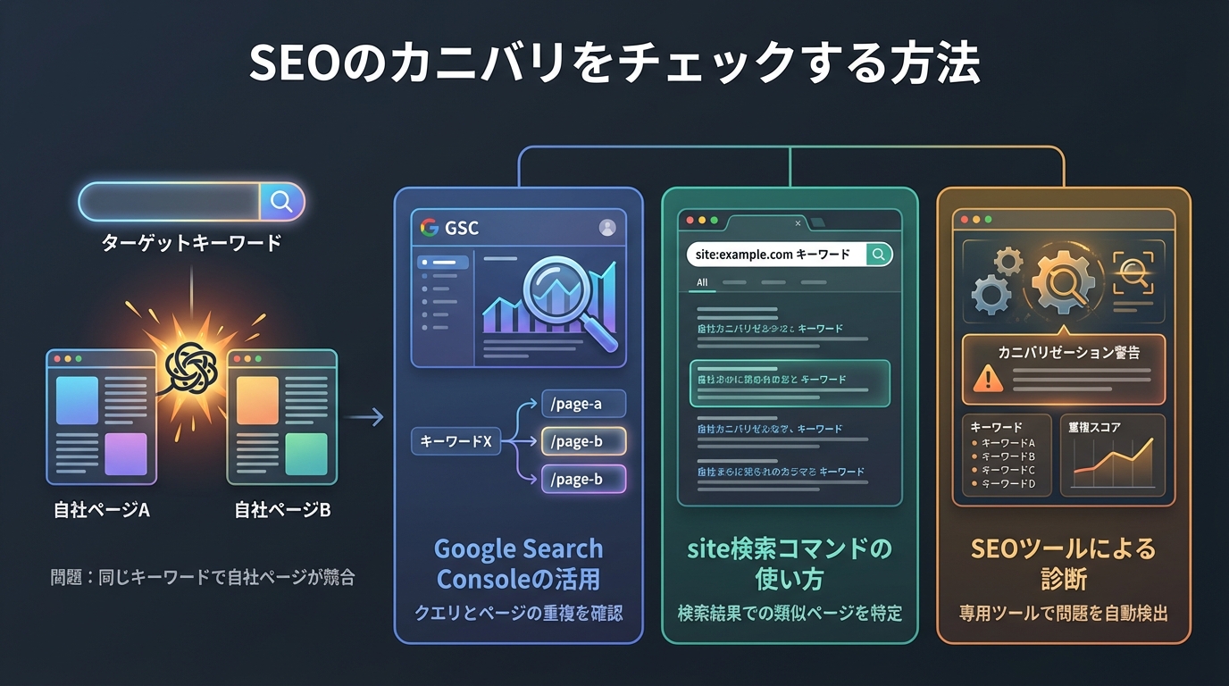 SEOのカニバリをチェックする方法