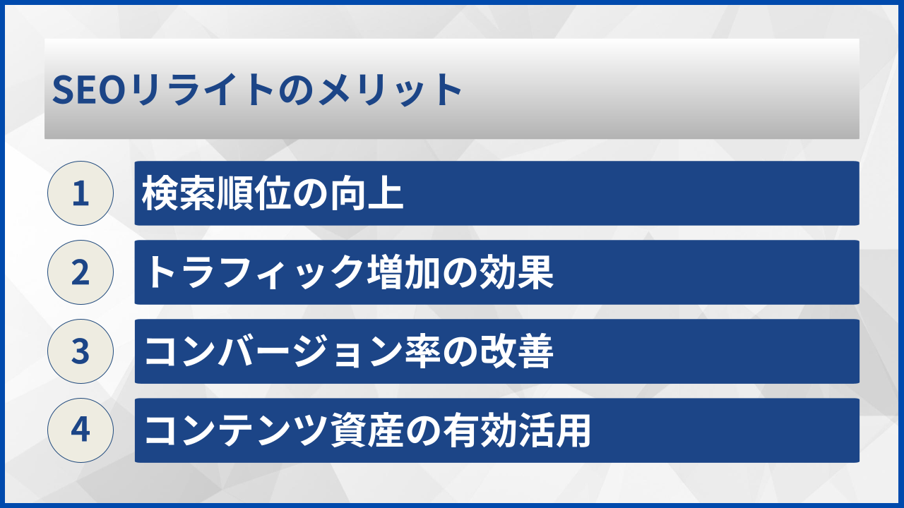 SEOリライトのメリット