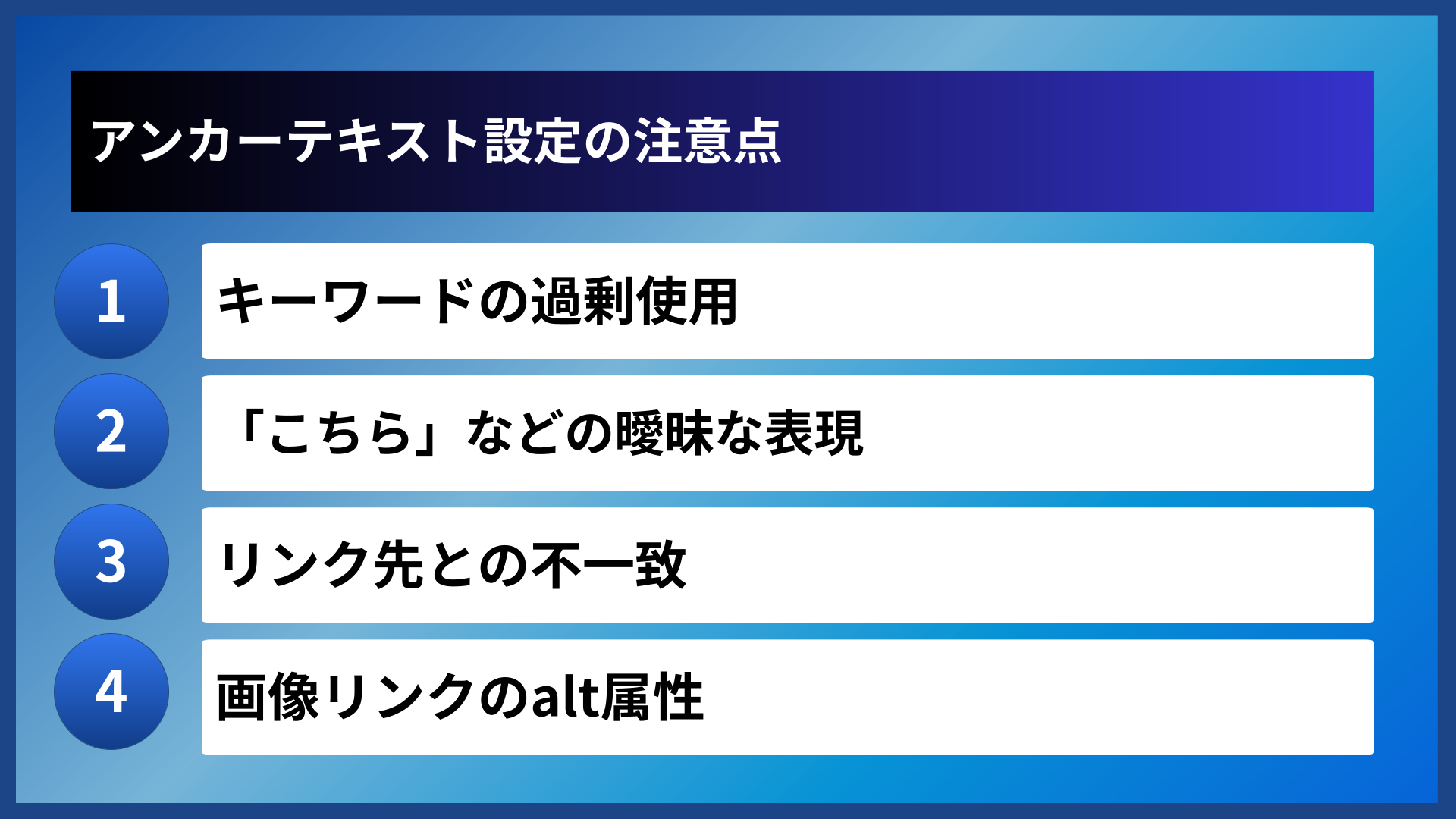アンカーテキスト設定の注意点