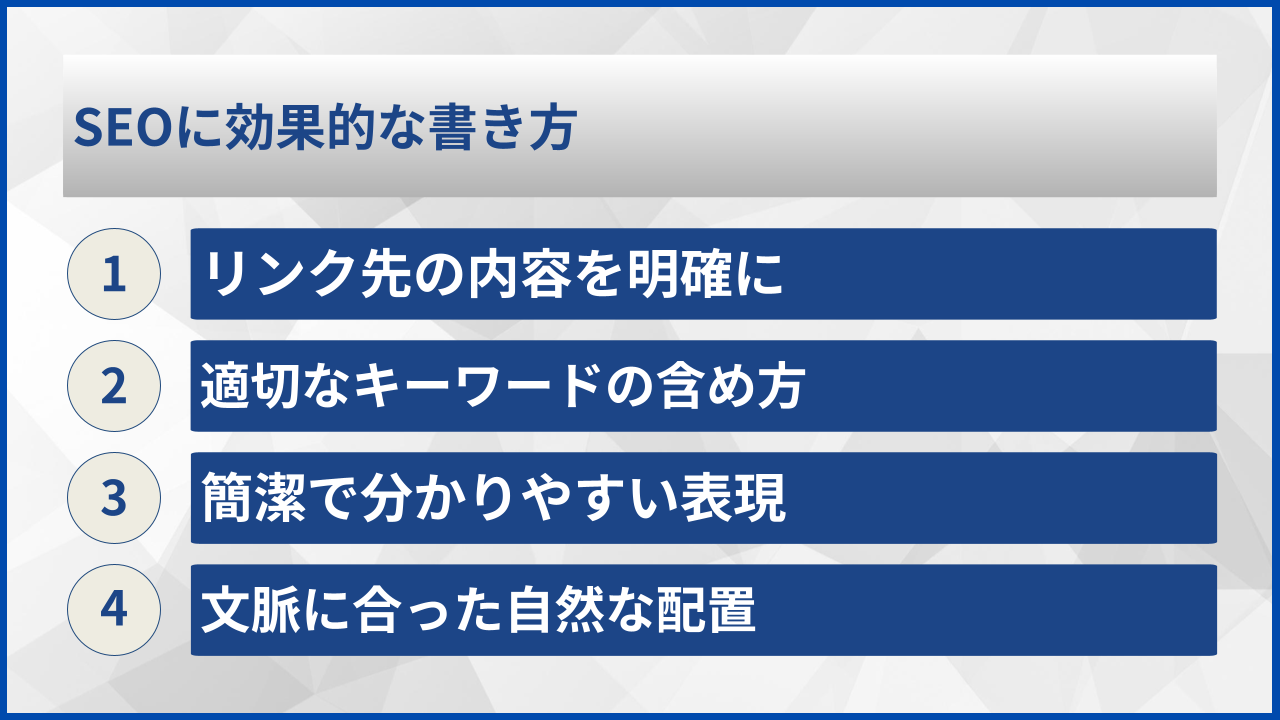 SEOに効果的な書き方