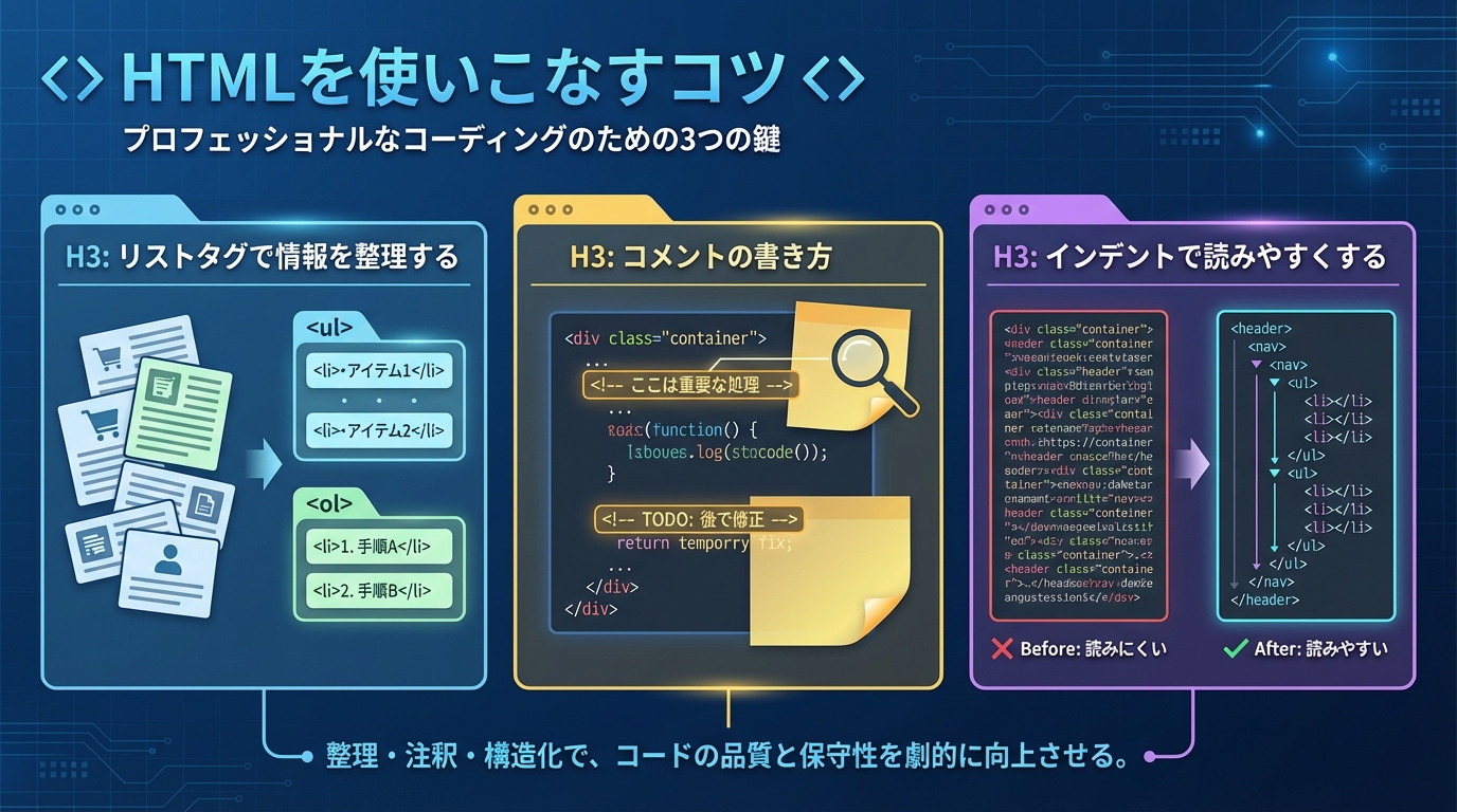 HTMLを使いこなすコツ