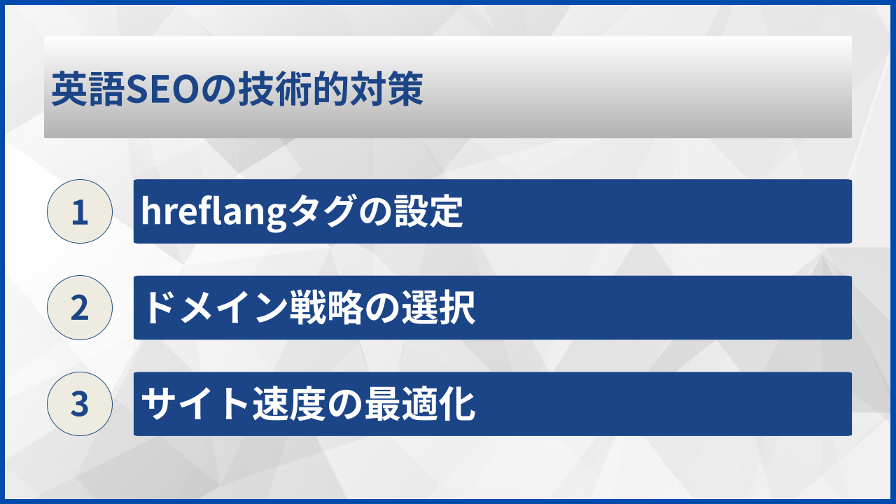 英語SEOの技術的対策